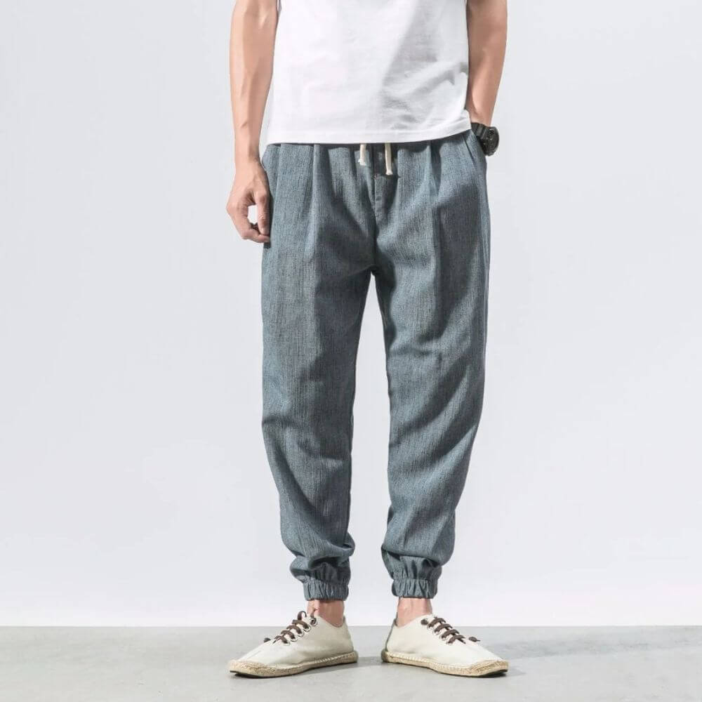 Men’s Cotton Linen Pants | Casual Everyday Fit