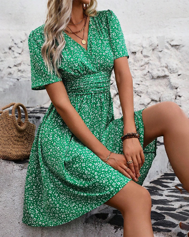 V-Neck Mini Dress