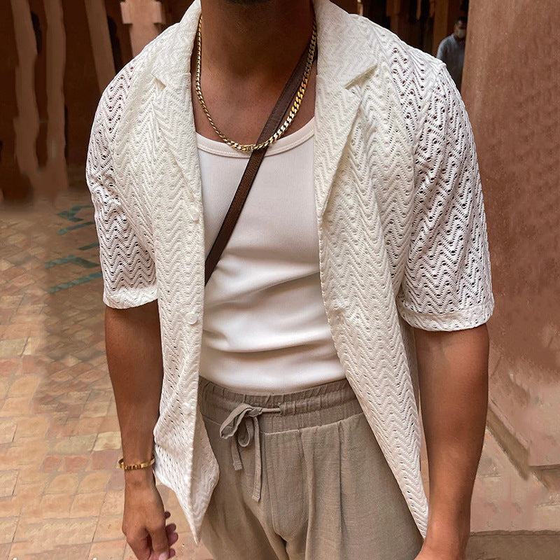 Men’s Shirt | Open Collar Vintage Style