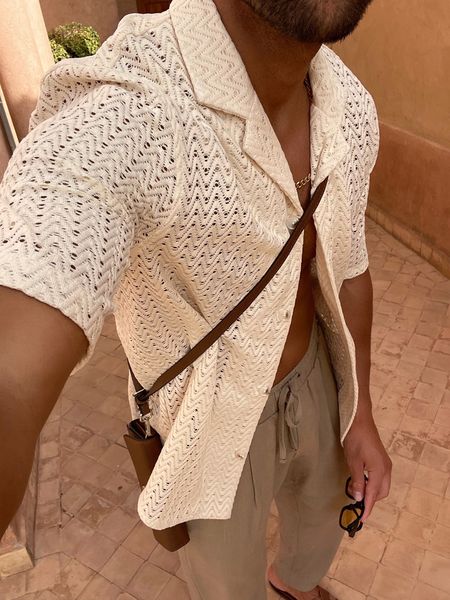 Men’s Shirt | Open Collar Vintage Style