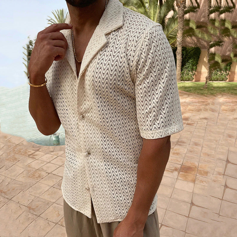 Men’s Shirt | Open Collar Vintage Style