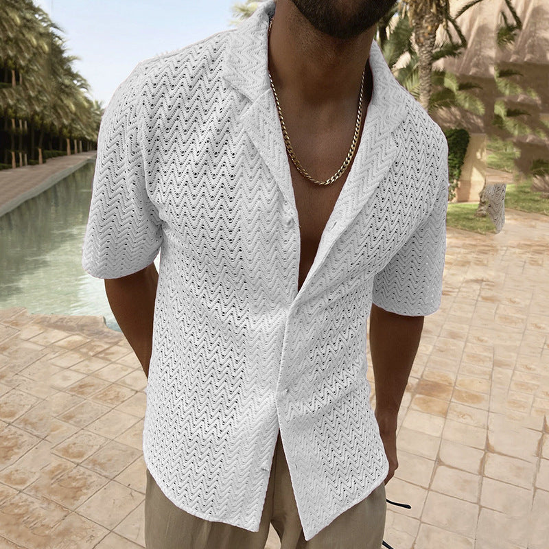 Men’s Shirt | Open Collar Vintage Style