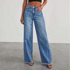 High-Waist Casual Jeans