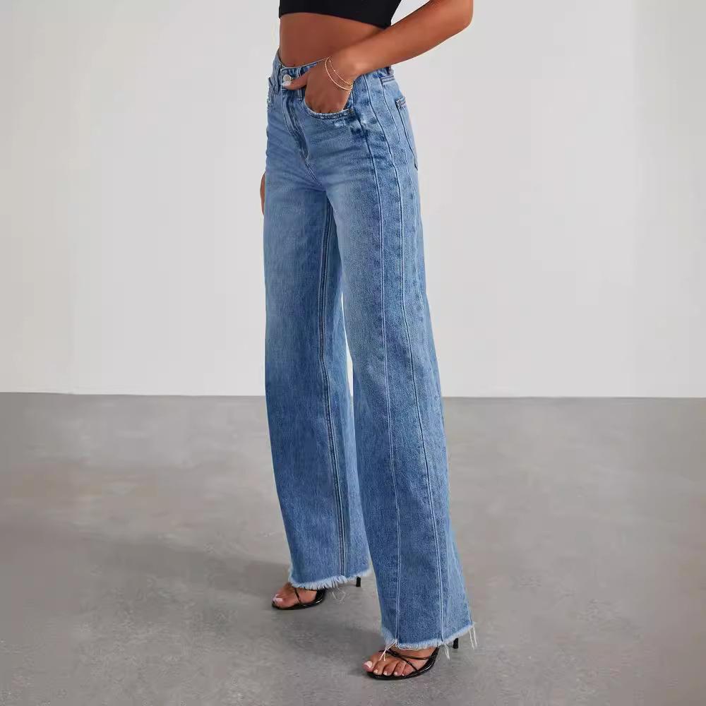 High-Waist Casual Jeans