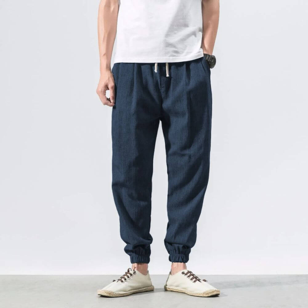Men’s Cotton Linen Pants | Casual Everyday Fit