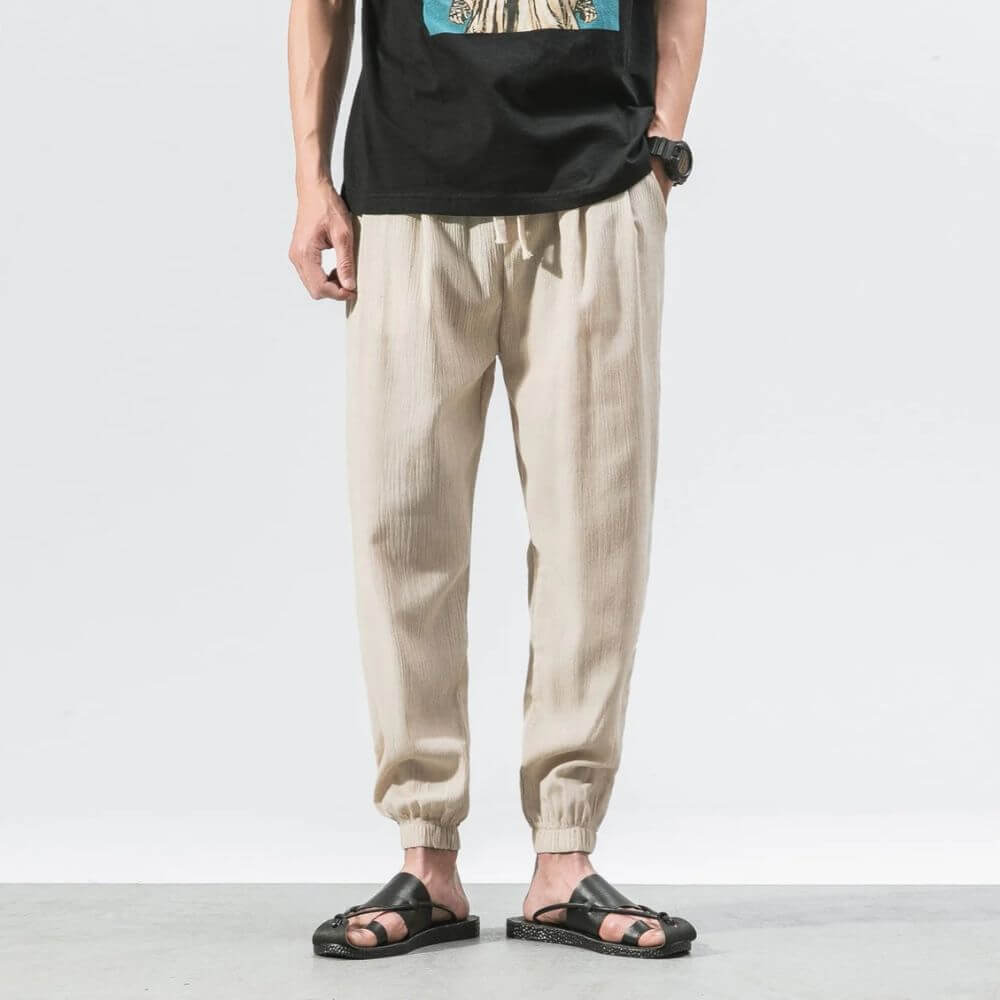 Men’s Cotton Linen Pants | Casual Everyday Fit