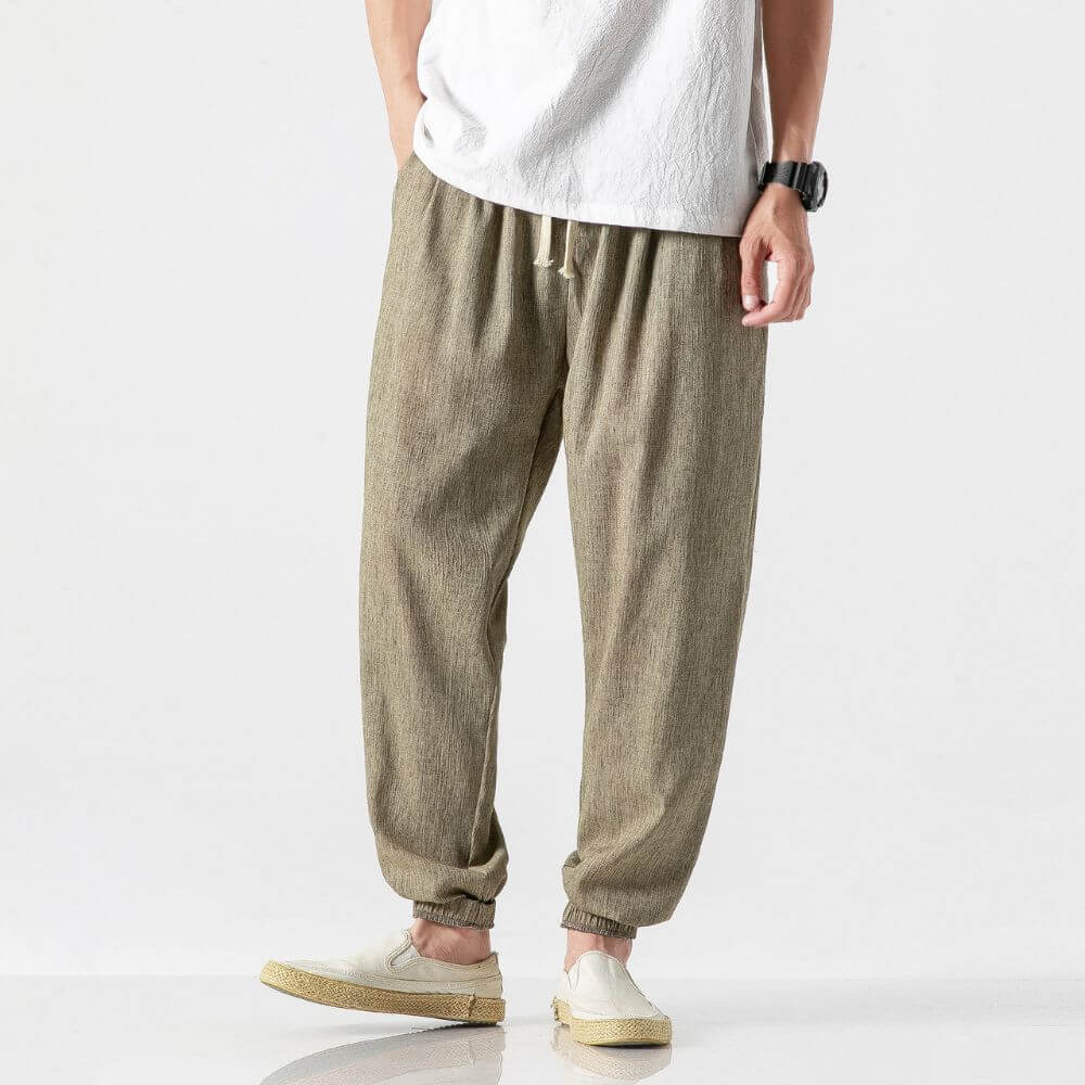 Men’s Cotton Linen Pants | Casual Everyday Fit