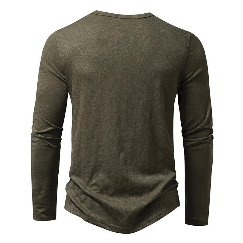 Men’s Henley T-Shirt | Long Sleeve