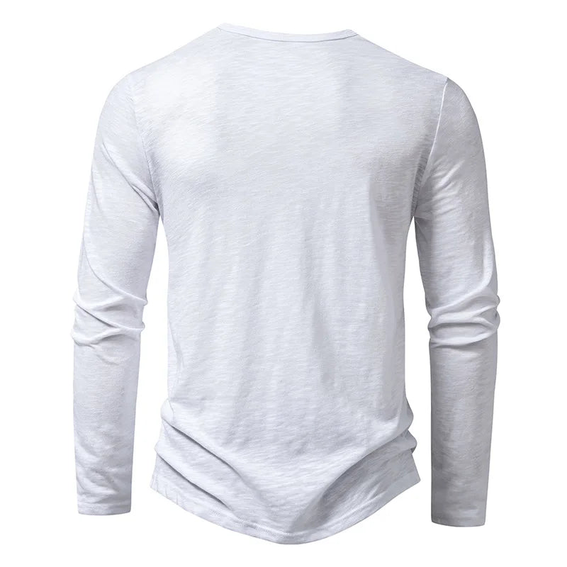 Men’s Henley T-Shirt | Long Sleeve