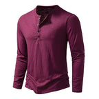 Men’s Henley T-Shirt | Long Sleeve