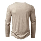 Men’s Henley T-Shirt | Long Sleeve