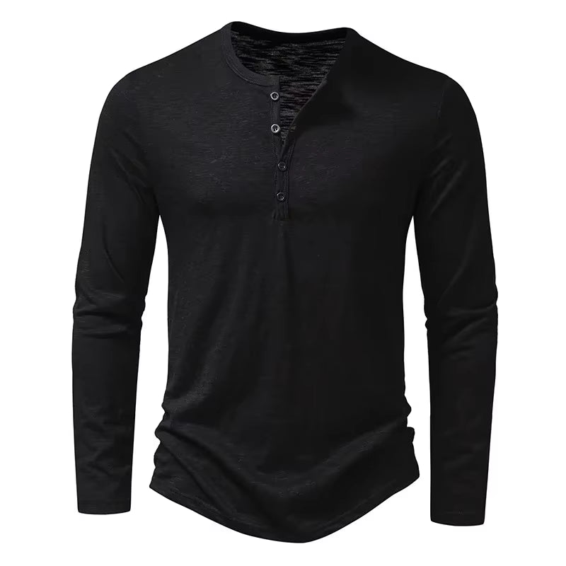 Men’s Henley T-Shirt | Long Sleeve