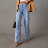 High-Waist Wide-Leg Denim Jeans