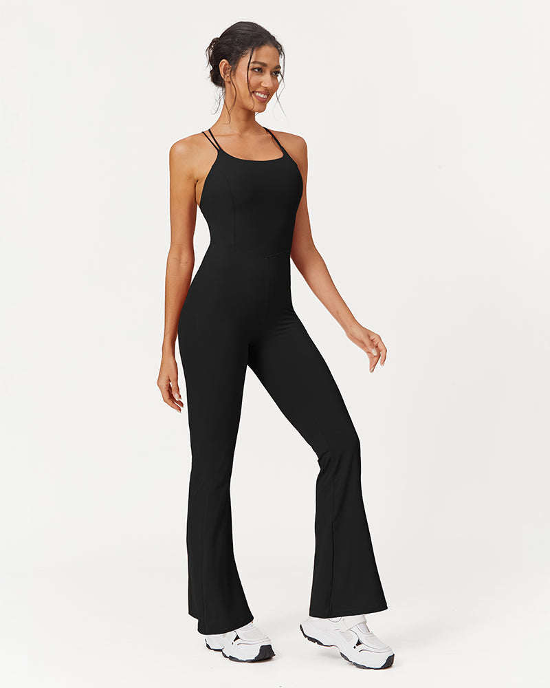 Trendy Wide Leg Active Jumpsuit