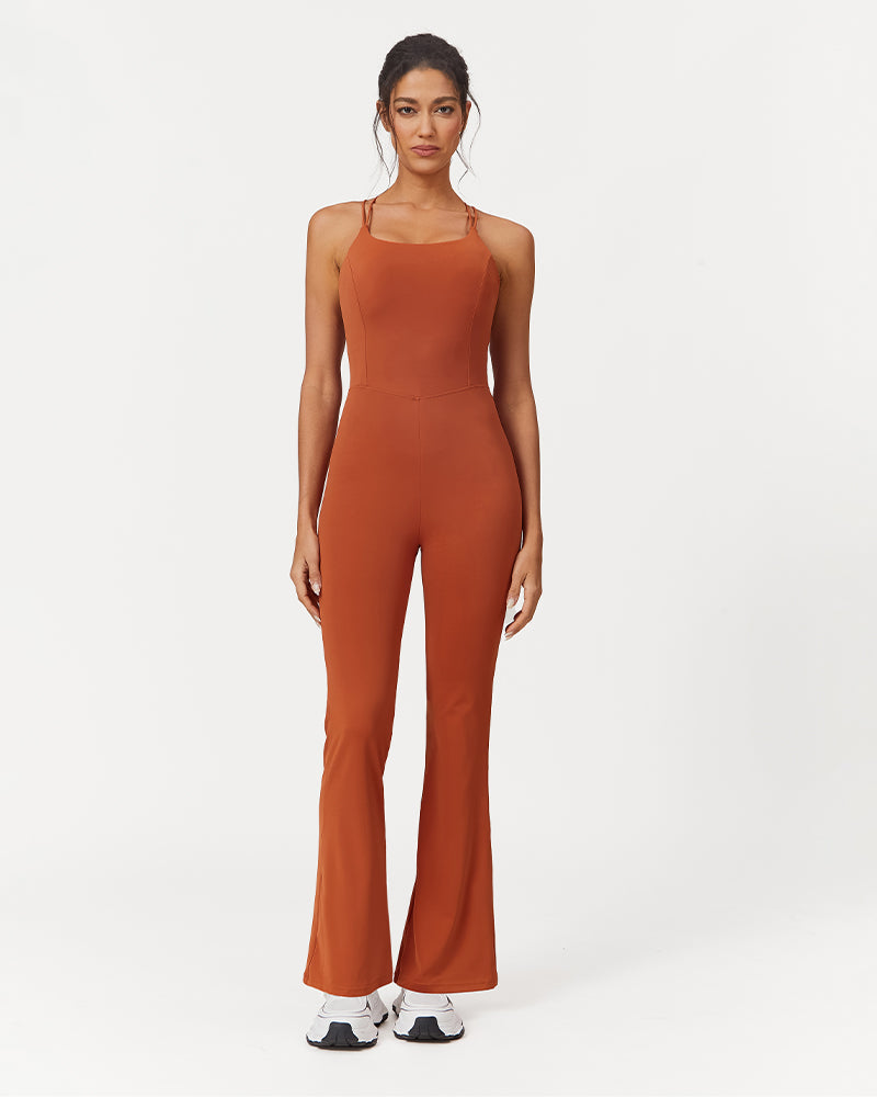 Trendy Wide Leg Active Jumpsuit