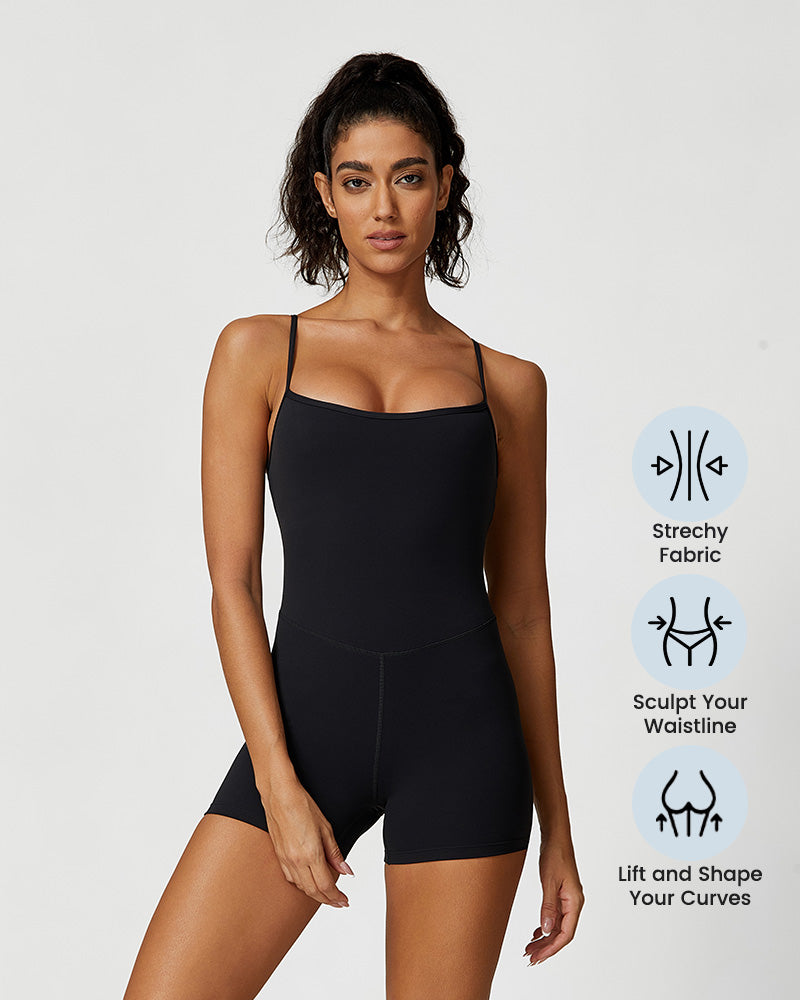 Lightweight Comfort Workout Jumpsuit Shorts