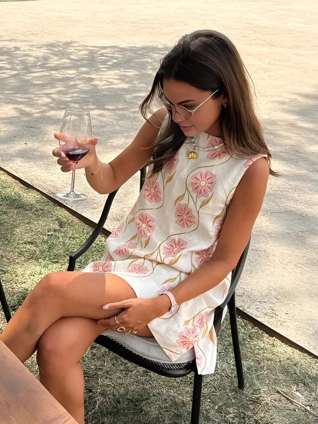 Women’s Midi Dress | Floral Sleeveless Style