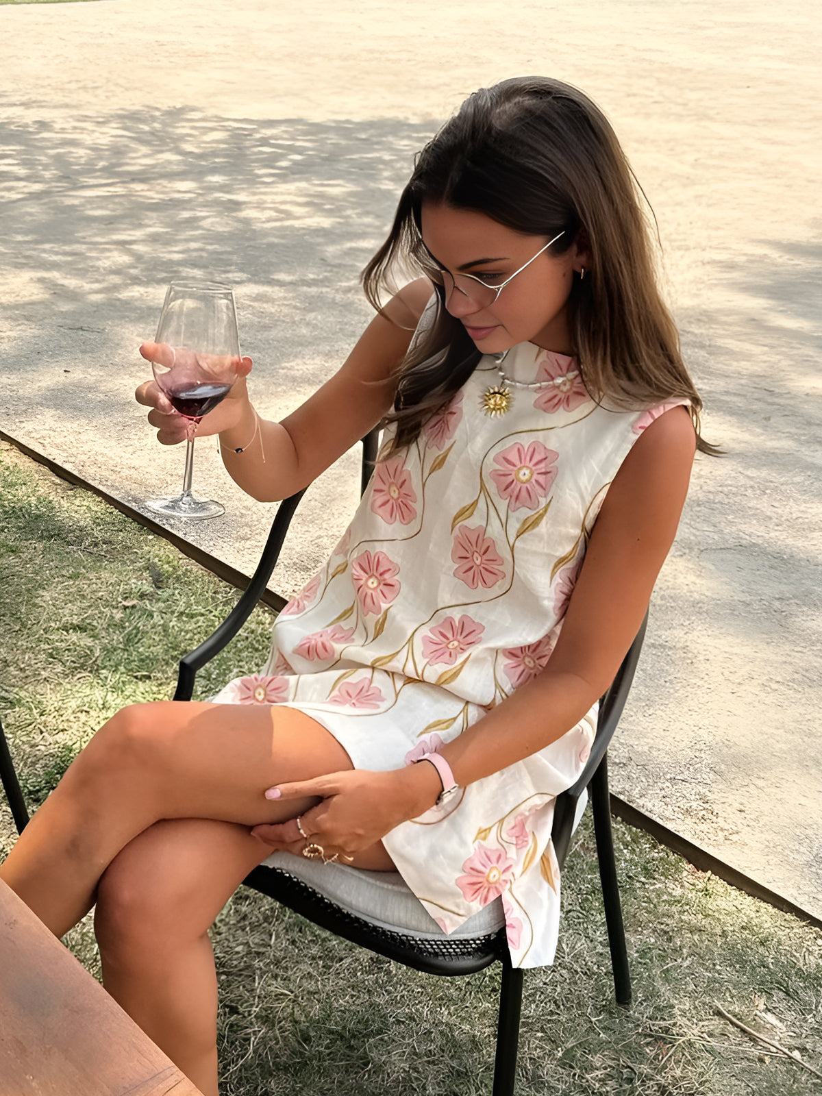 Women’s Midi Dress | Floral Sleeveless Style