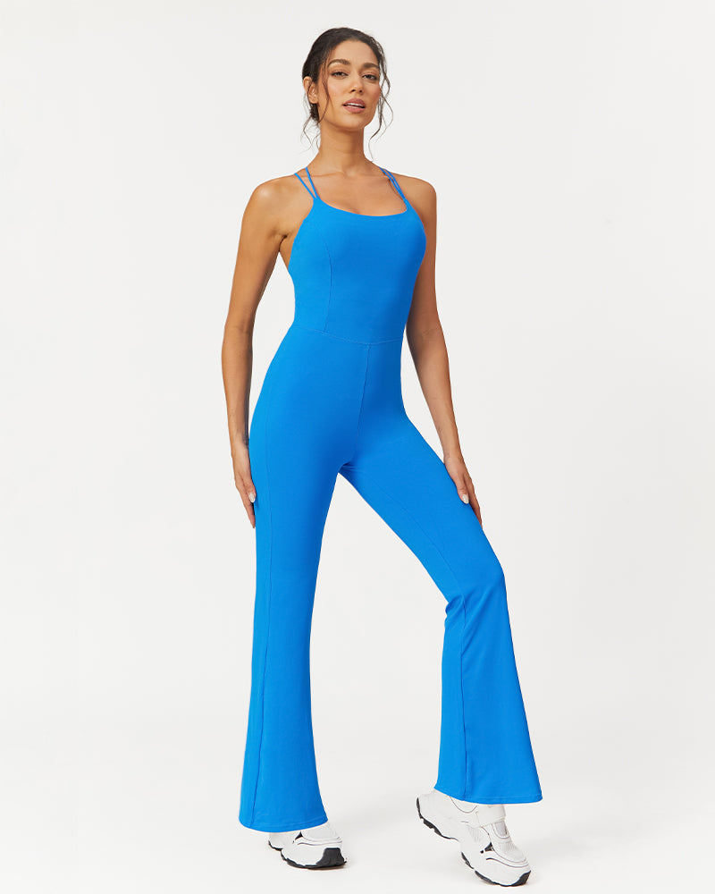 Trendy Wide Leg Active Jumpsuit