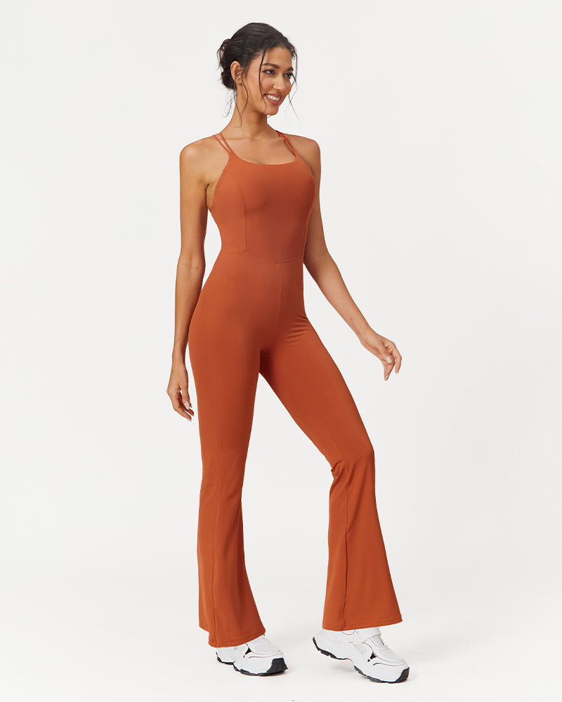 Trendy Wide Leg Active Jumpsuit