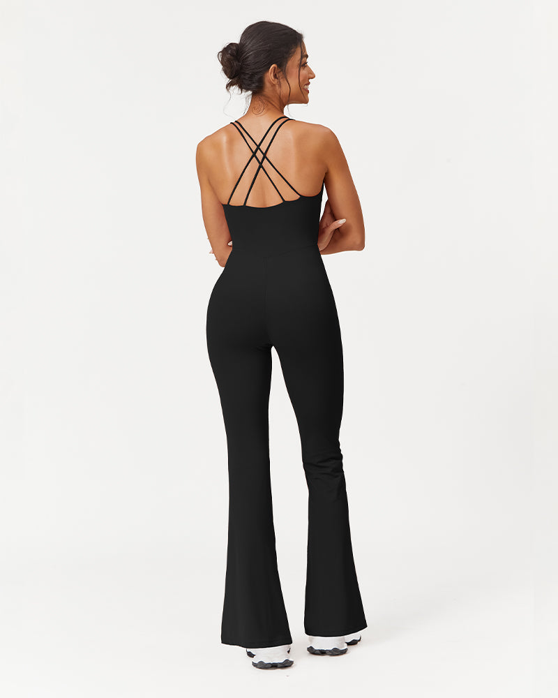 Trendy Wide Leg Active Jumpsuit