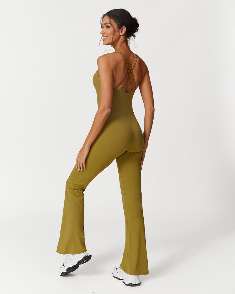 Trendy Wide Leg Active Jumpsuit