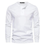 Men’s Henley Shirt | Button Placket Knit Blend
