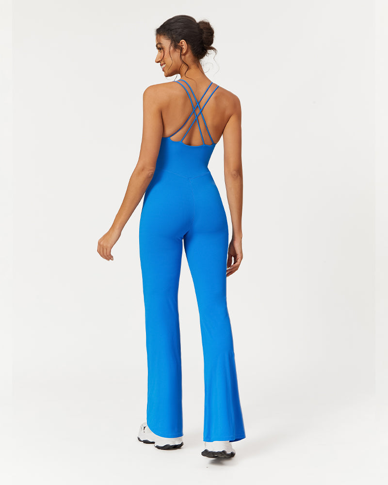 Trendy Wide Leg Active Jumpsuit