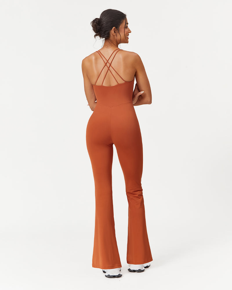 Trendy Wide Leg Active Jumpsuit