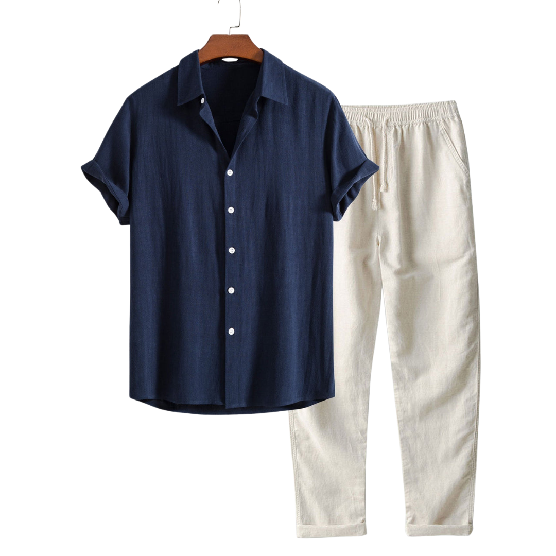Men’s Old Money Summer Set | Shirt & Pants