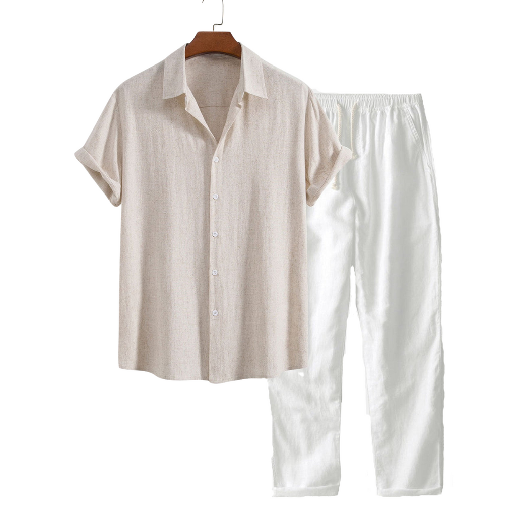 Men’s Old Money Summer Set | Shirt & Pants