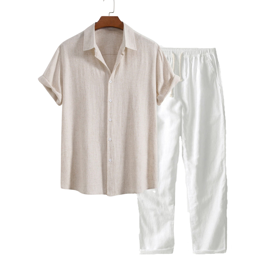 Men’s Old Money Summer Set | Shirt & Pants