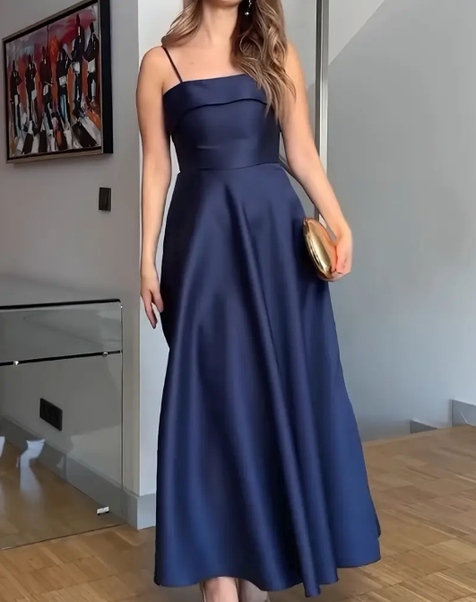 Women’s Midi Dress | Square Neck A-Line