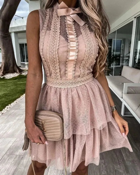 Women’s Mini Dress | Sleeveless Ruffle Back