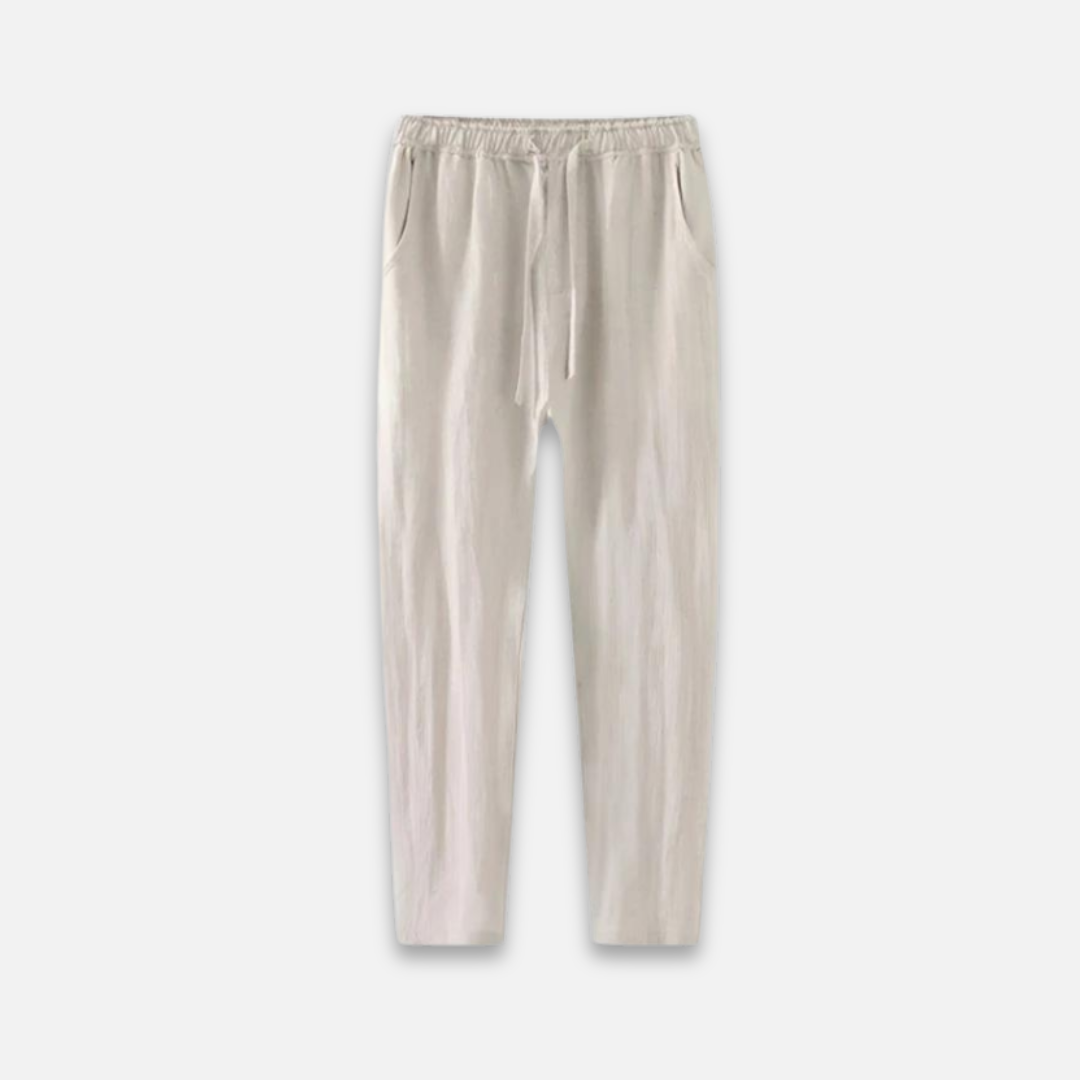 Men's Linen Wide Leg Trousers