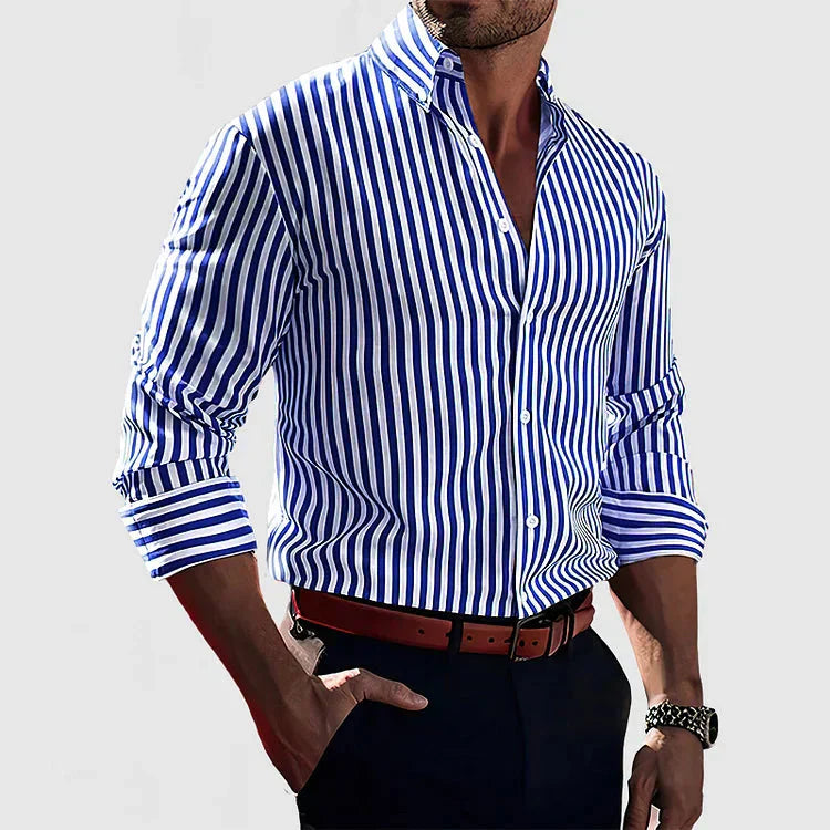 Men’s striped shirt | casual cotton style